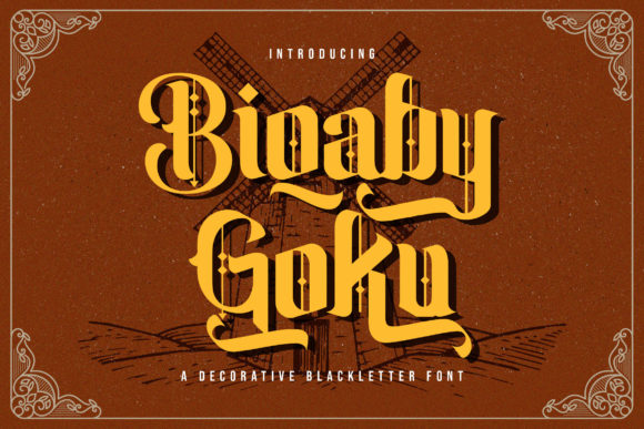 Biqaby Goku: Elevating Your Designs with Bold Blackletter Elegance