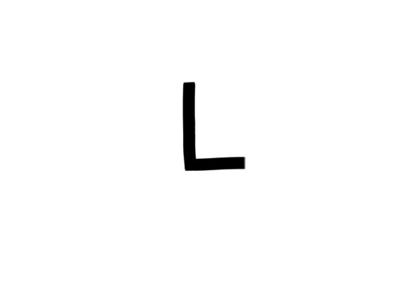 Black Letter L Craft Design Ideas