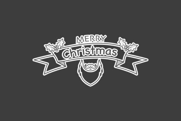 Christmas Black Letter Sticker: Festive Design Files