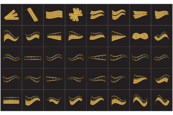 Gold Film Strip Logo Icon Vector Design